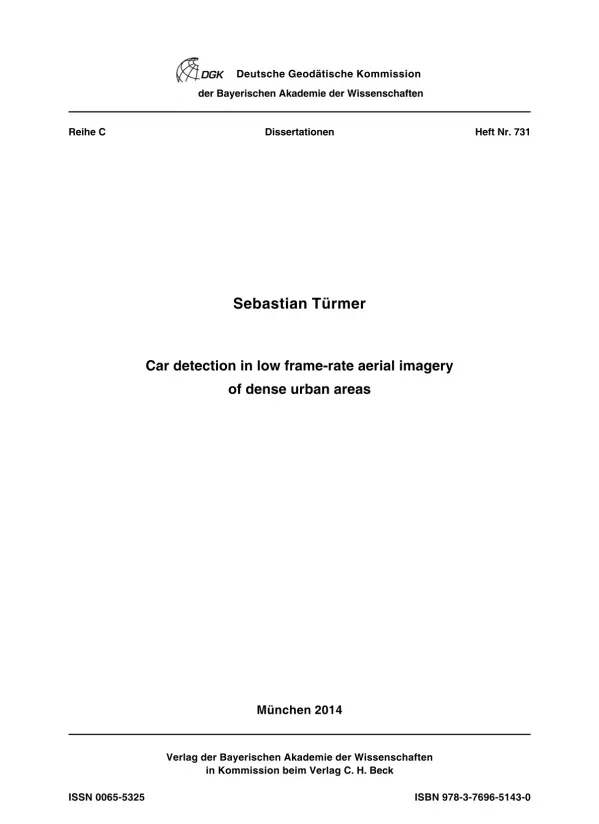 Car detection in low frame-rate aerial imagery of dense urban areas