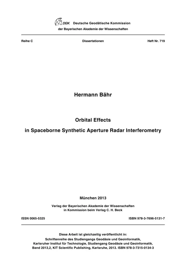 Orbital Effects in Spaceborne Synthetic Aperture Radar Interferometry