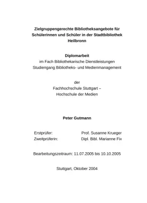 Schülerumfrage: Bibliotheksangebote
