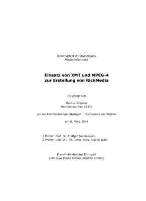 RichMedia mit MPEG-4 & XMT