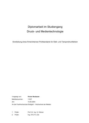 Druckfarbenprüfung: Prüfstandard