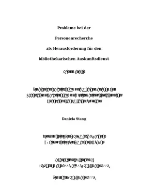 Personenrecherche: Herausforderungen für Bibliotheken