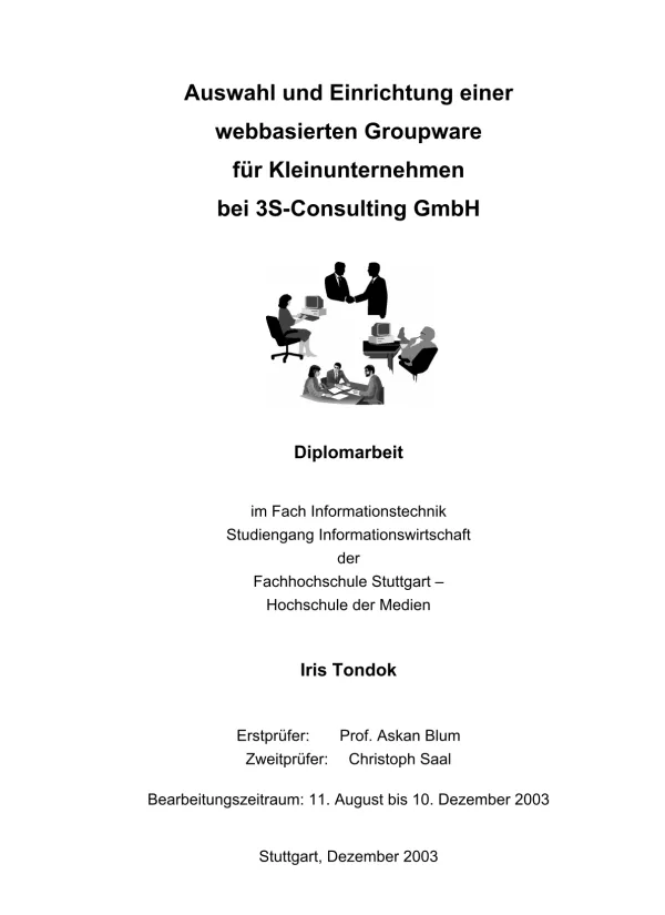 Auswahl und Einrichtung einer webbasierten Groupware für Kleinunternehmen