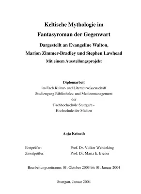 Keltische Mythen im Fantasyroman