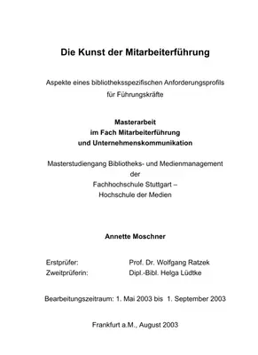 Mitarbeiterführung in Bibliotheken